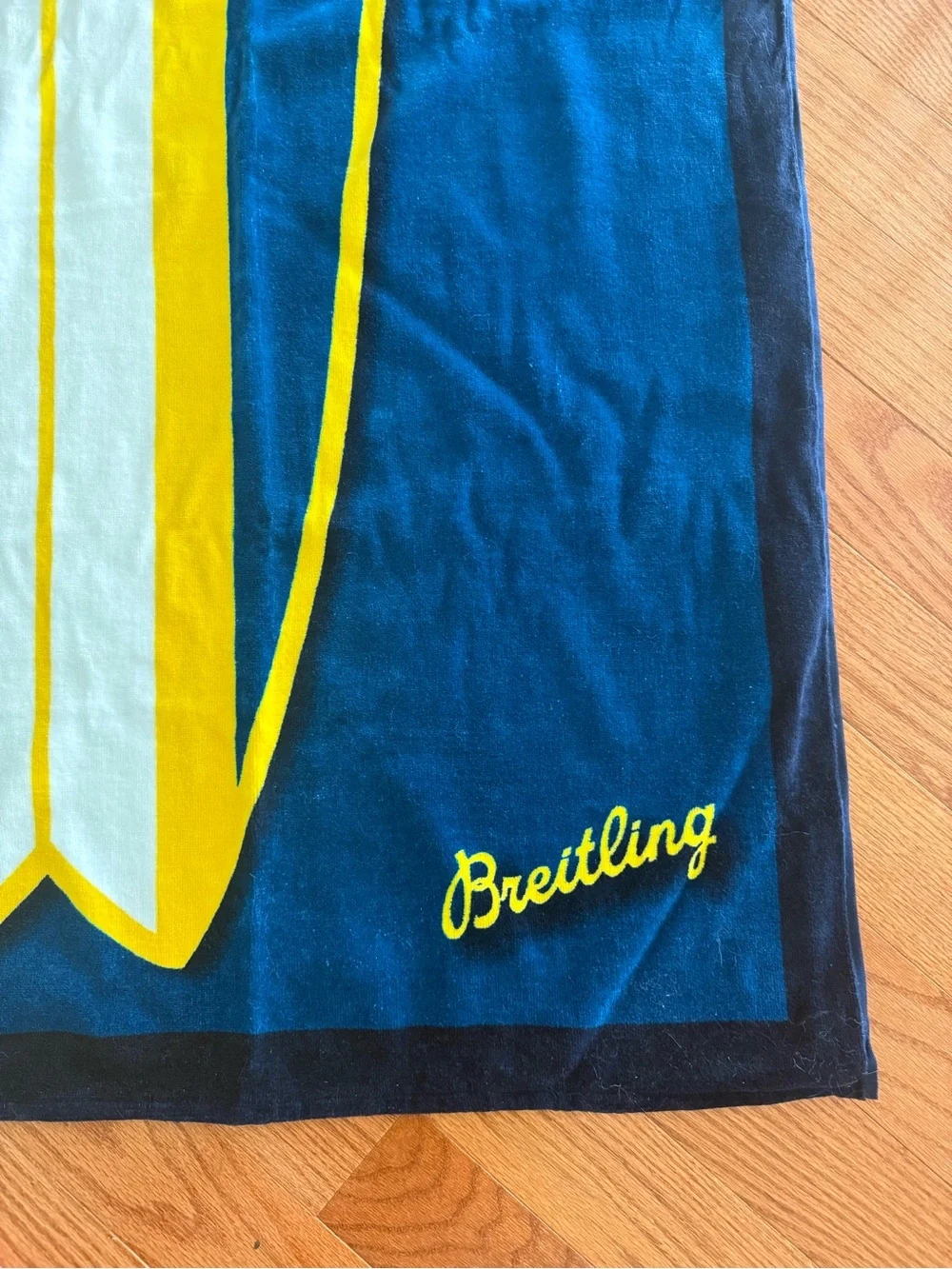 Breitling Navy, Yellow & White Surfboard Beach Towel